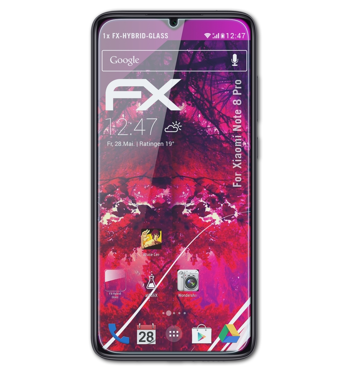 Xiaomi FX-Hybrid-Glass Note ATFOLIX Pro) Schutzglas(für 8