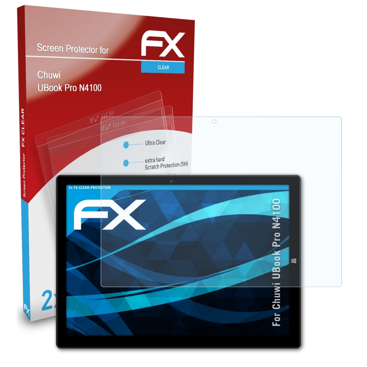 ATFOLIX 2x FX-Clear N4100) Displayschutz(für UBook Chuwi Pro