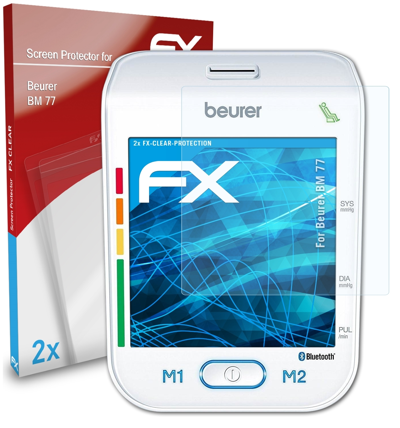FX-Clear Displayschutz(für 77) 2x BM Beurer ATFOLIX