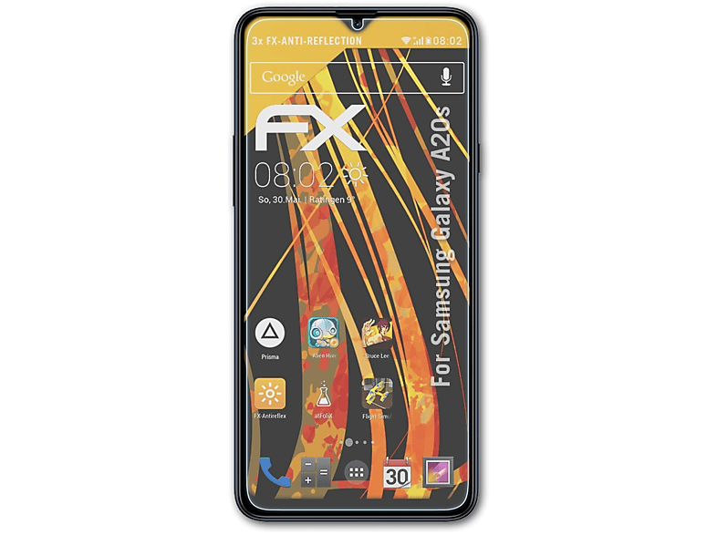 ATFOLIX 3x A20s) Samsung Displayschutz(für Galaxy FX-Antireflex