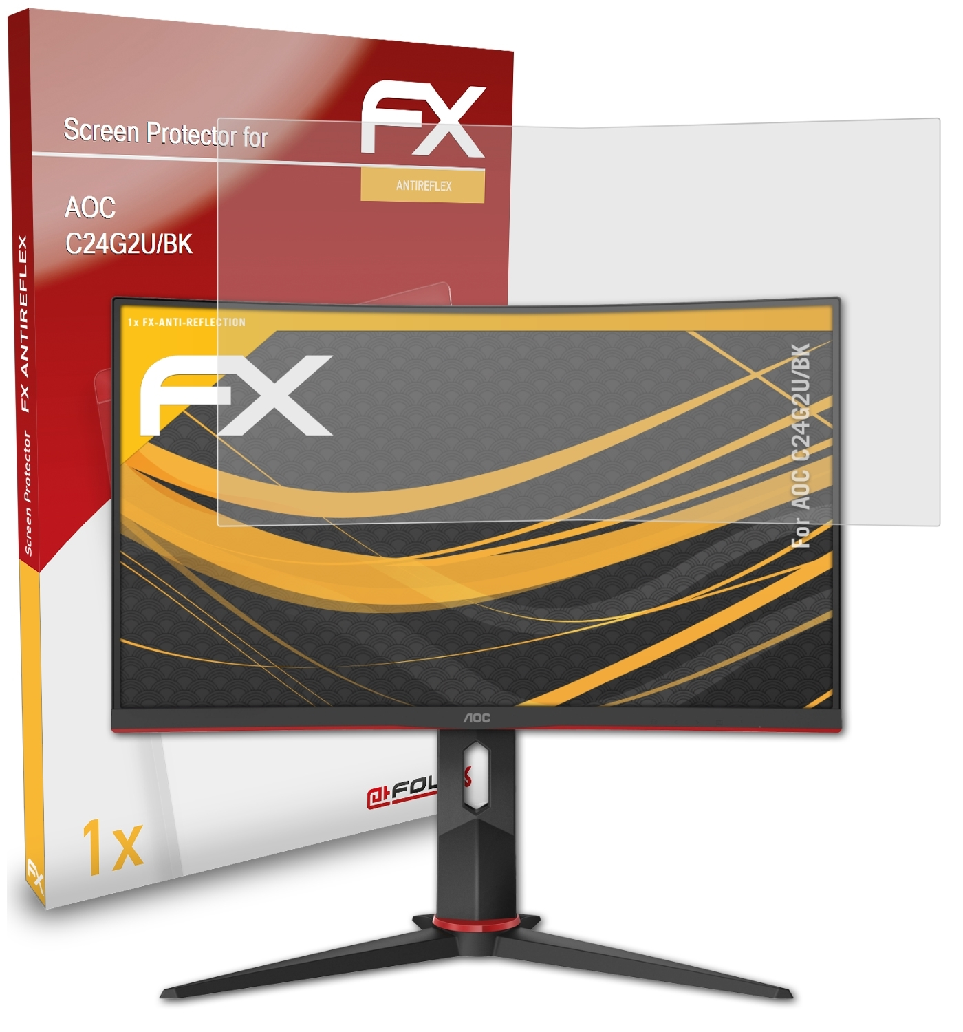 ATFOLIX FX-Antireflex Displayschutz(für AOC C24G2U/BK)