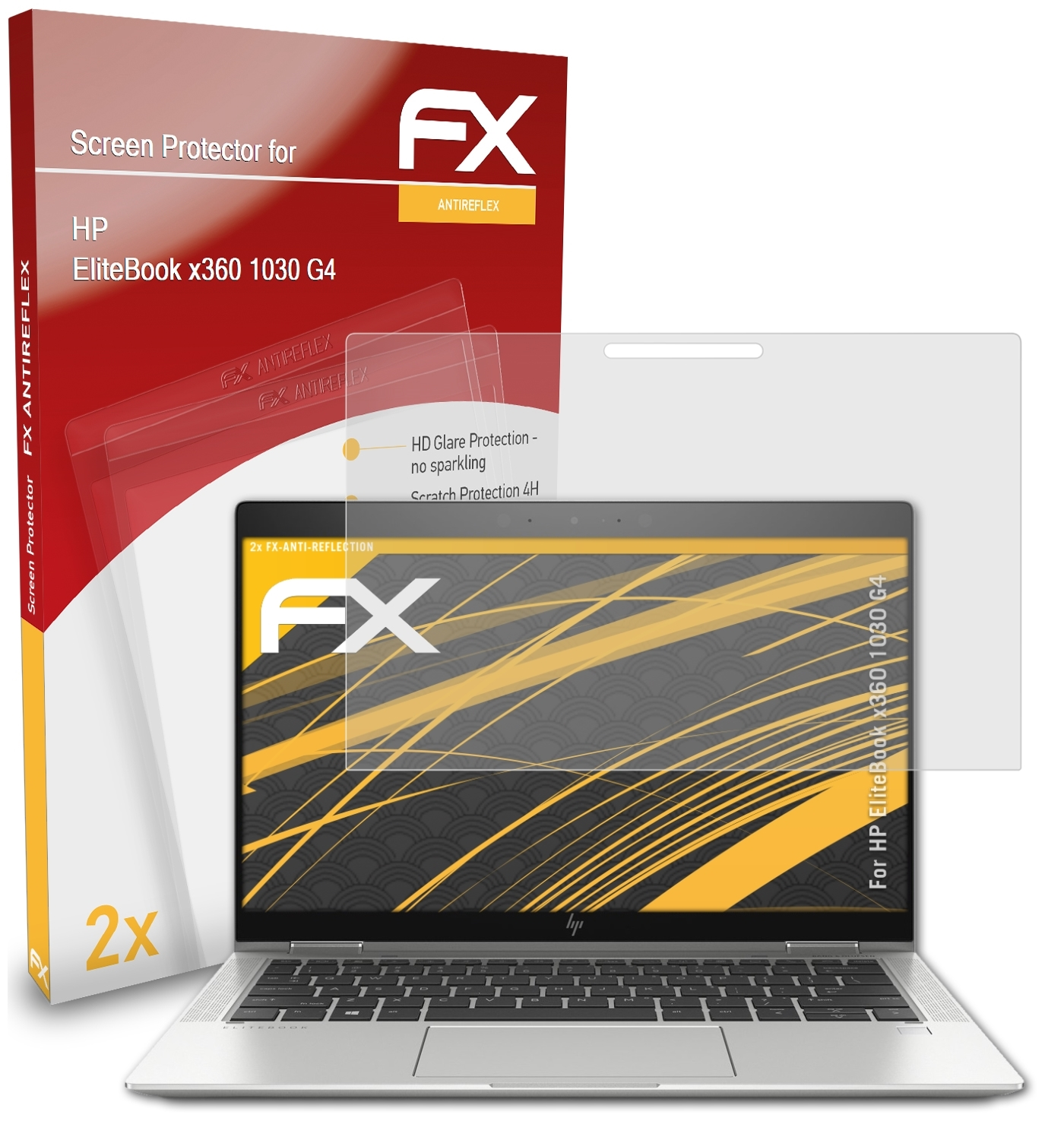 ATFOLIX 2x FX-Antireflex G4) x360 1030 EliteBook HP Displayschutz(für