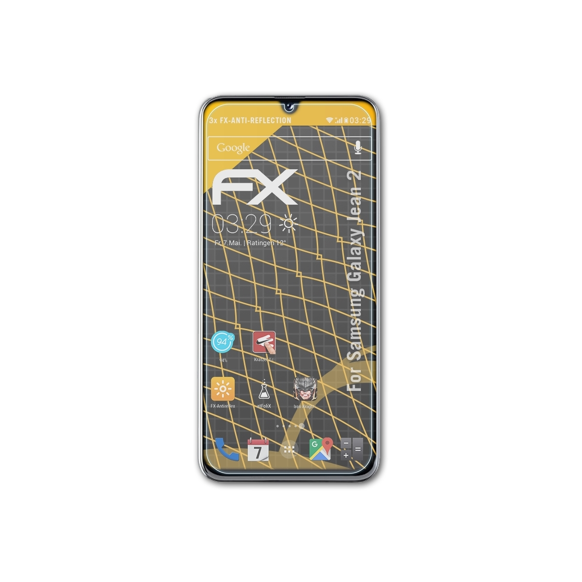 Jean Displayschutz(für Samsung ATFOLIX FX-Antireflex Galaxy 2) 3x
