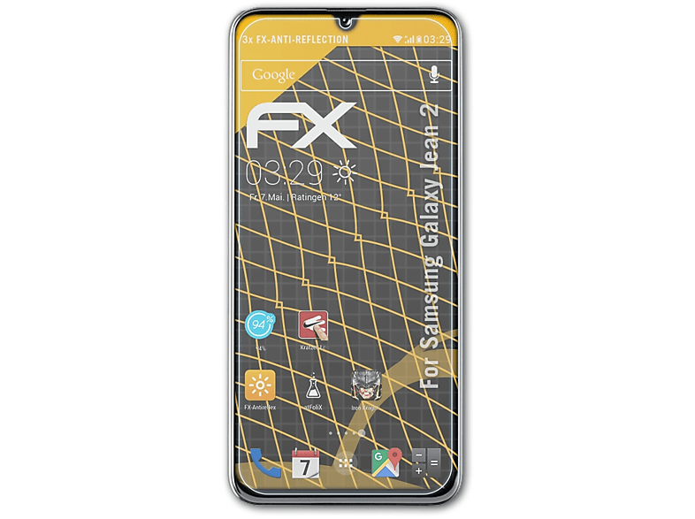 ATFOLIX 3x FX-Antireflex Displayschutz(für Samsung Galaxy Jean 2)