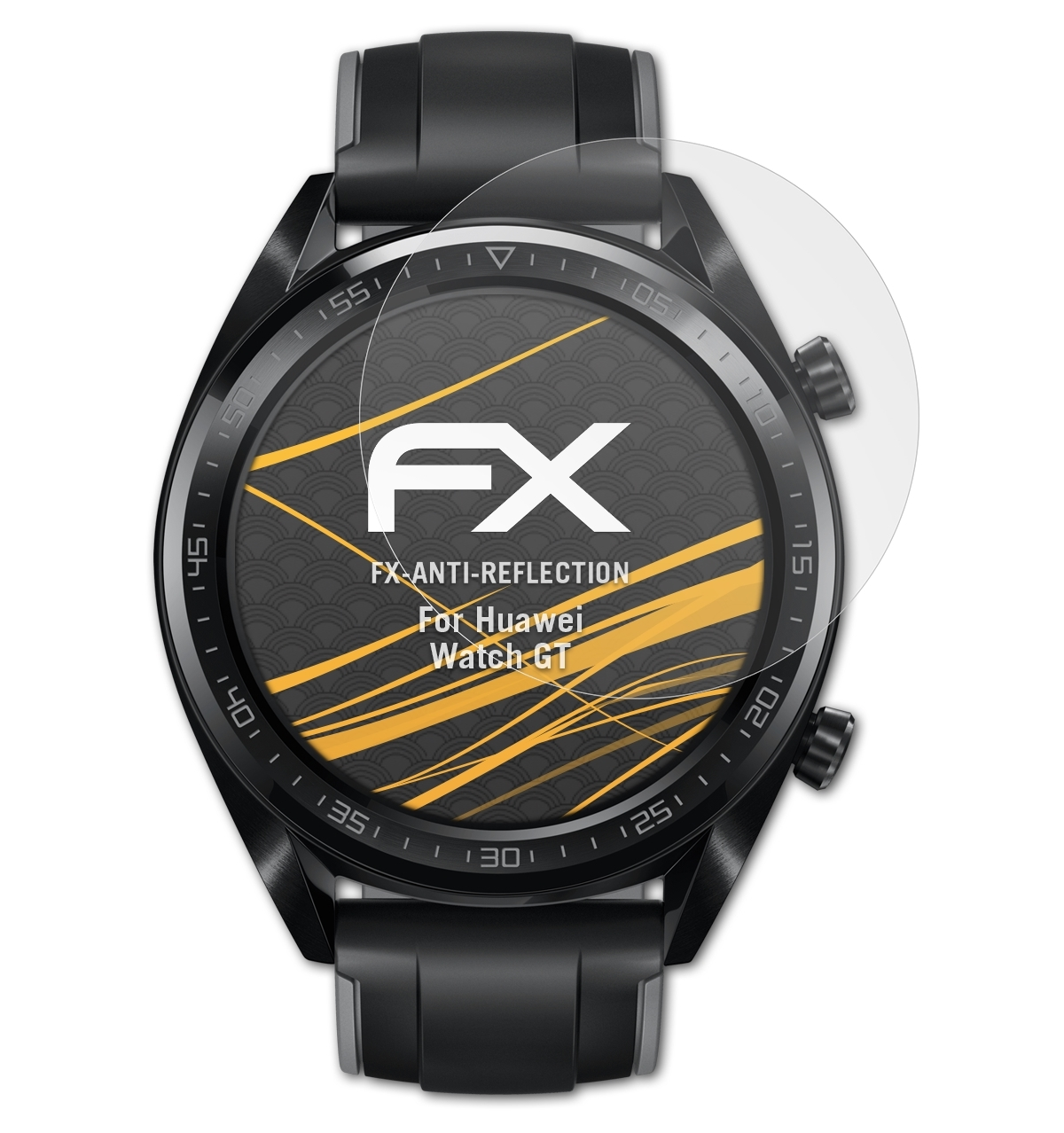 Displayschutz(für 3x Huawei ATFOLIX Watch GT) FX-Antireflex