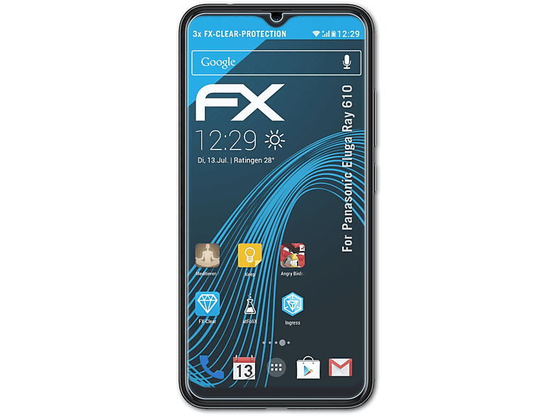 Ray 610) Eluga FX-Clear 3x Displayschutz(für Panasonic ATFOLIX