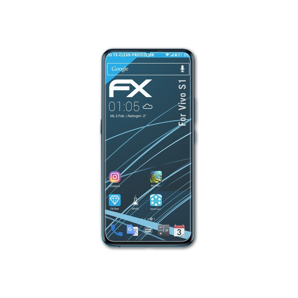 ATFOLIX S1) Vivo Displayschutz(für 3x FX-Clear