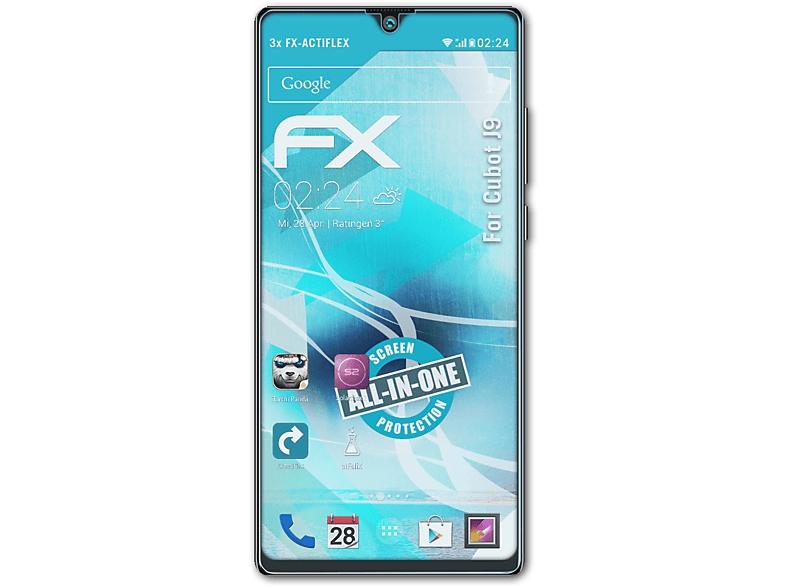 ATFOLIX 3x FX-ActiFleX Displayschutz(für Cubot J9)