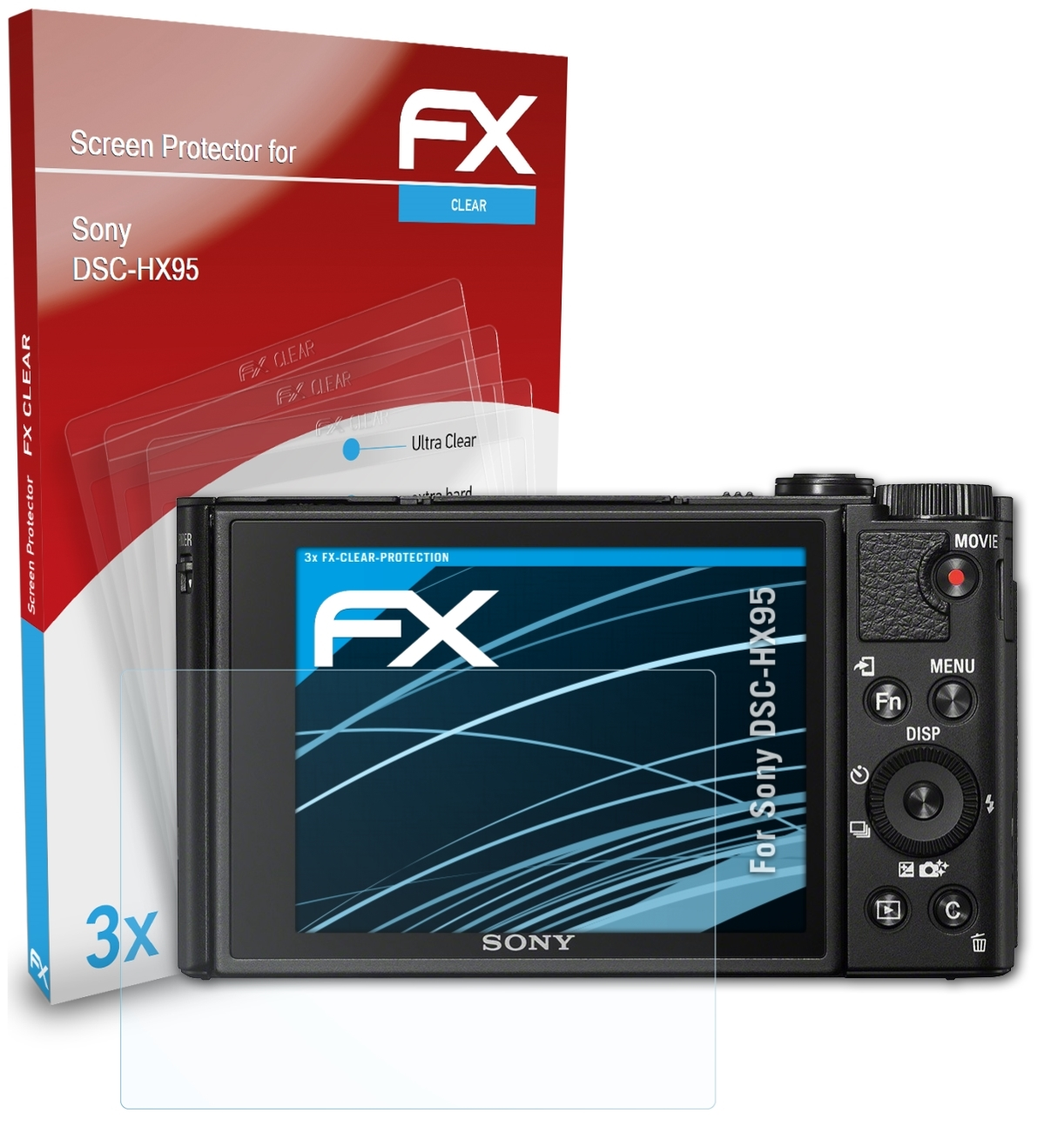 FX-Clear 3x Sony DSC-HX95) Displayschutz(für ATFOLIX