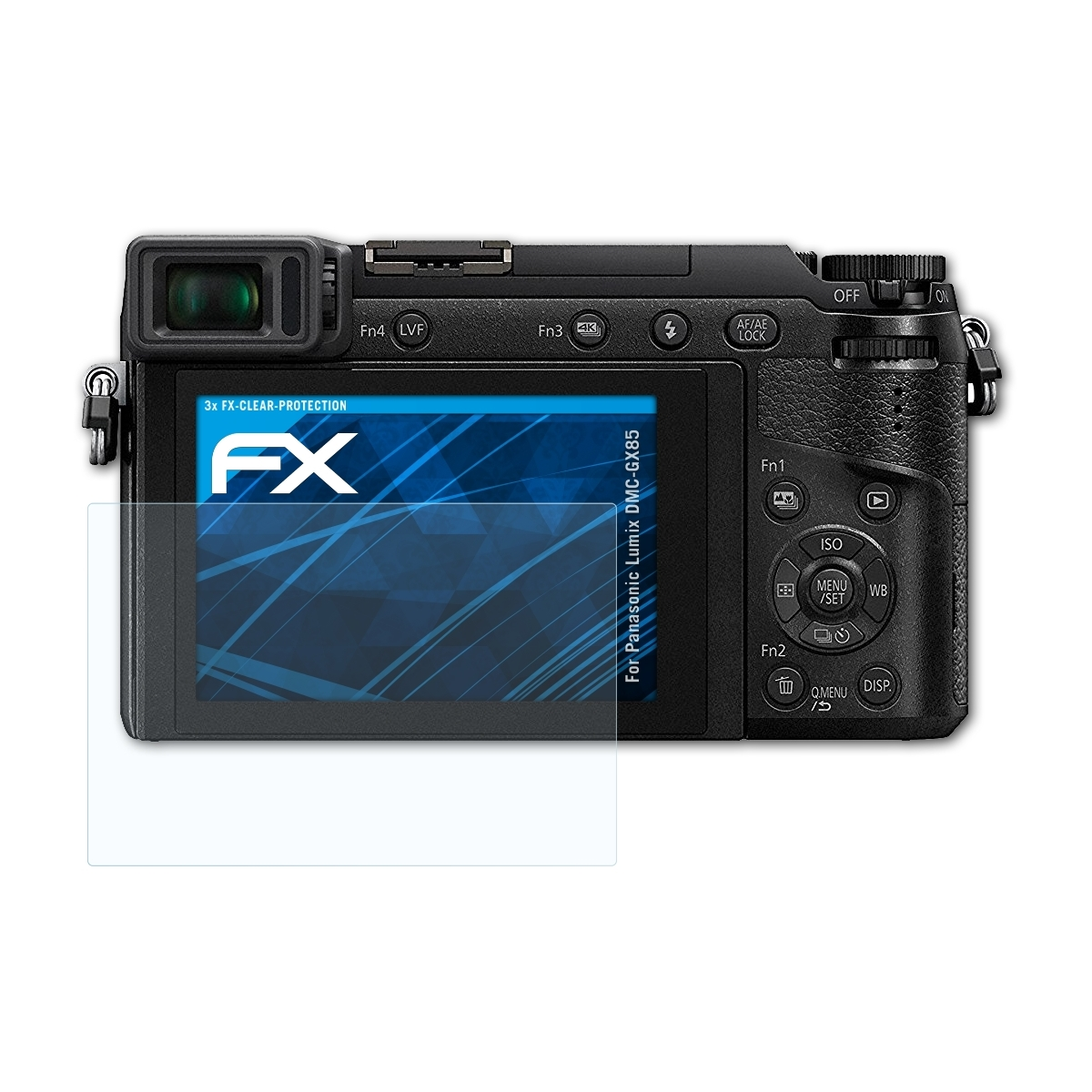 ATFOLIX 3x FX-Clear Displayschutz(für Panasonic DMC-GX85) Lumix