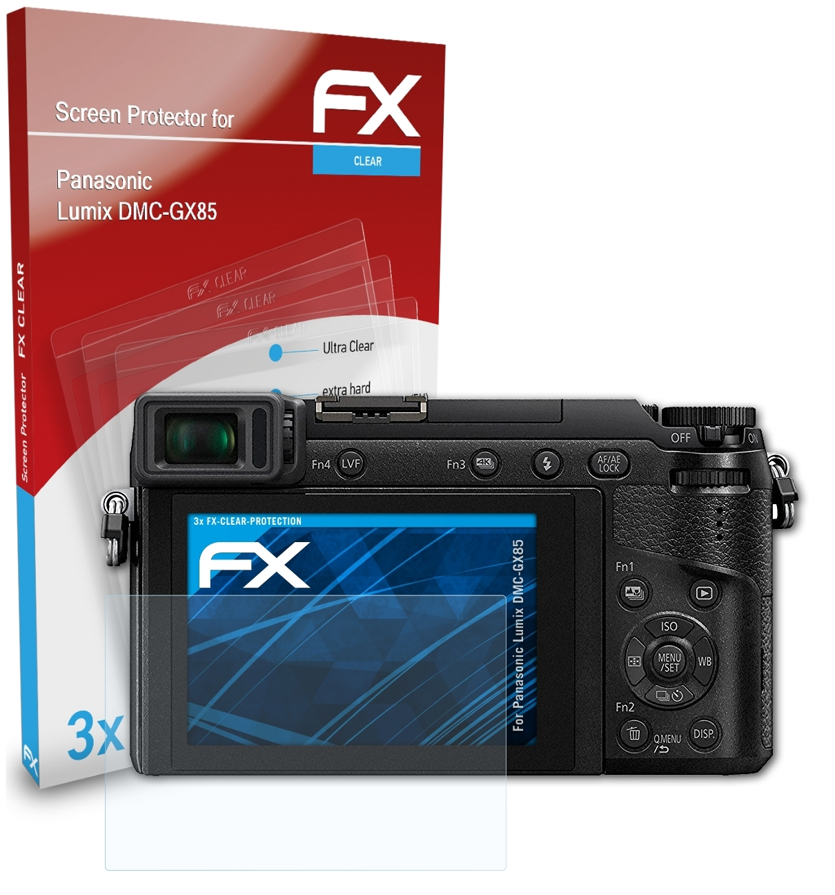 ATFOLIX 3x FX-Clear Panasonic Lumix Displayschutz(für DMC-GX85)