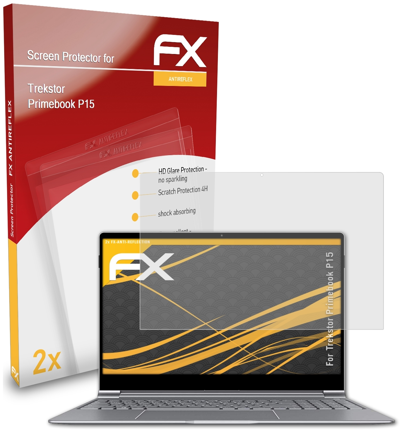 ATFOLIX 2x Primebook FX-Antireflex Displayschutz(für Trekstor P15)