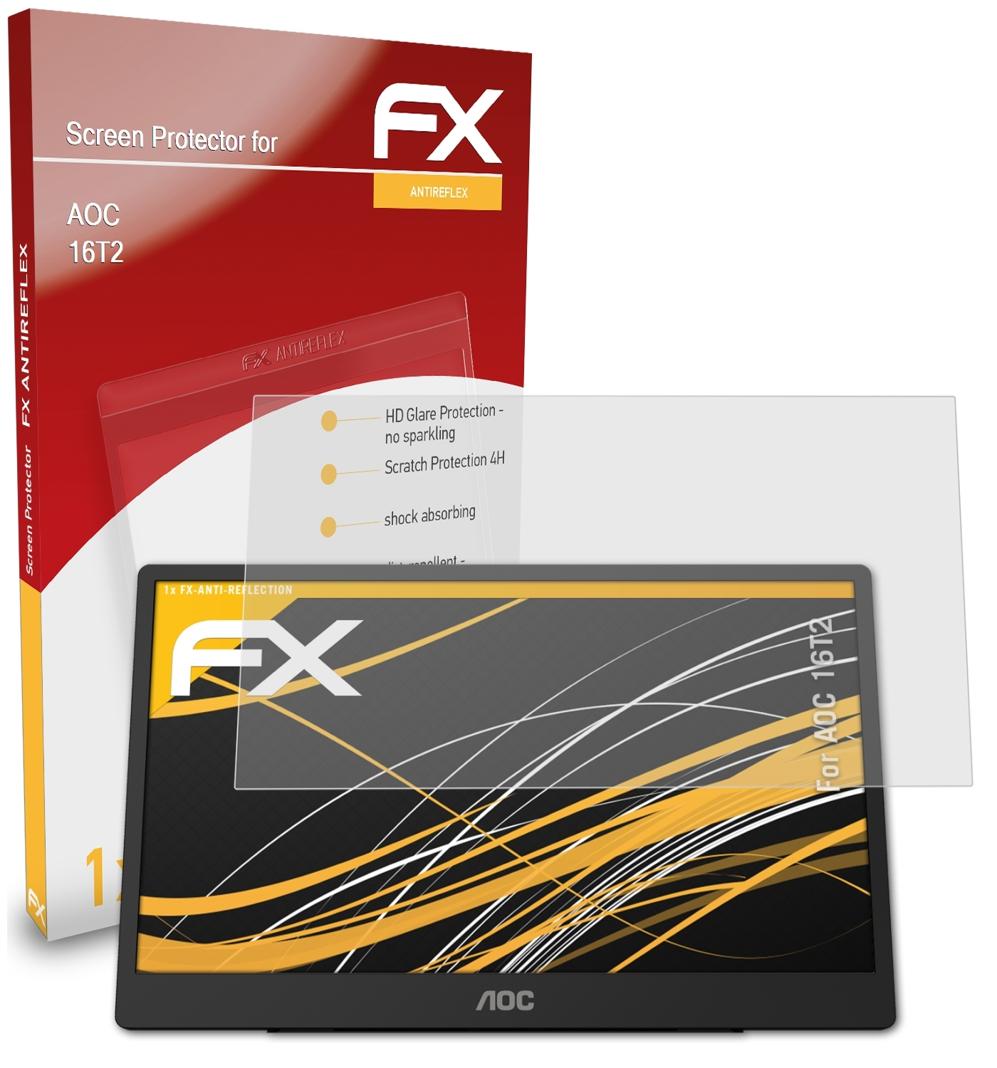 ATFOLIX FX-Antireflex Displayschutz(für 16T2) AOC