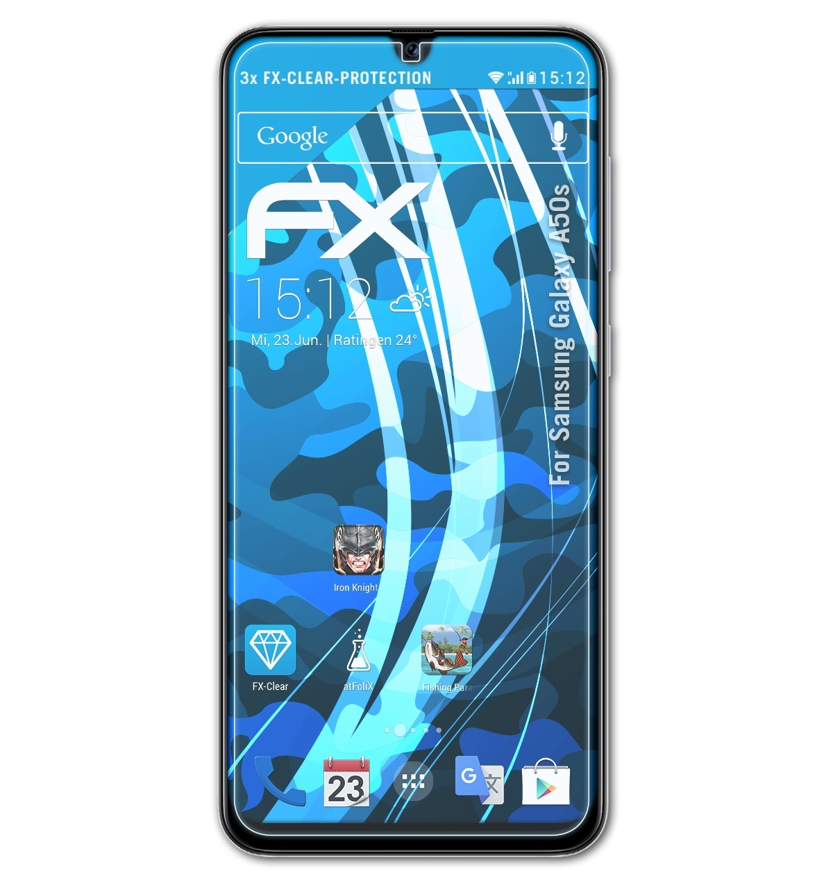 Displayschutz(für 3x Galaxy A50s) ATFOLIX Samsung FX-Clear