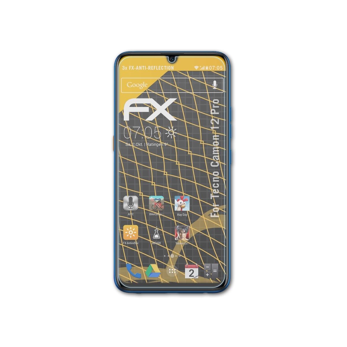 ATFOLIX 3x FX-Antireflex Camon Pro) Displayschutz(für Tecno 12