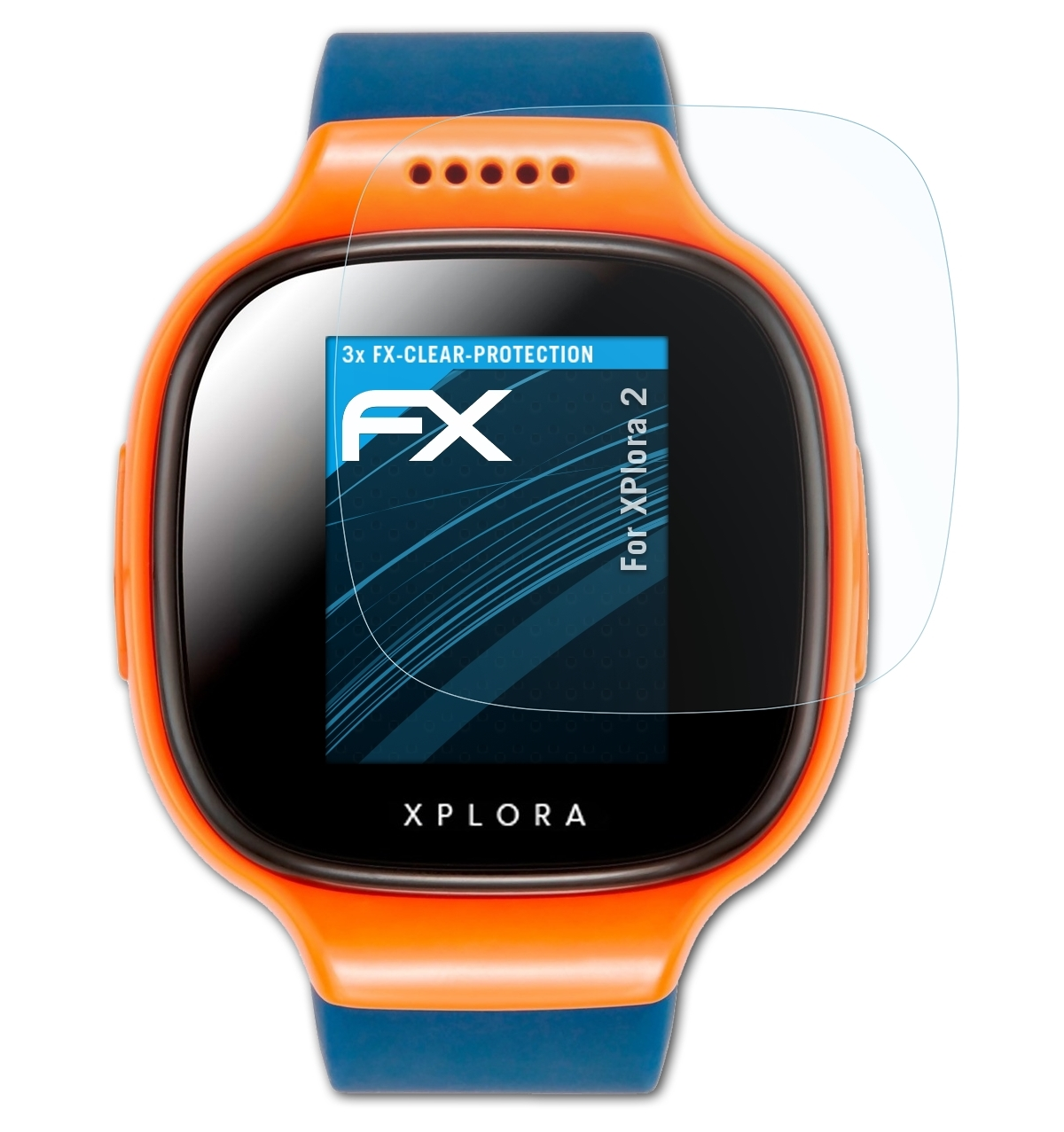 2) Displayschutz(für ATFOLIX 3x XPlora FX-Clear