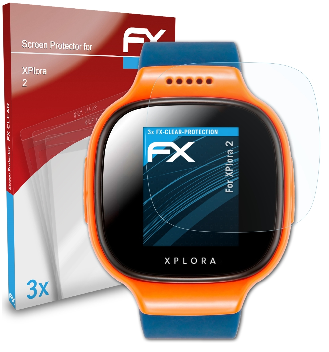 2) Displayschutz(für ATFOLIX 3x XPlora FX-Clear