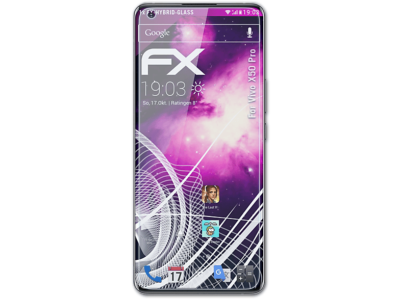 ATFOLIX FX-Hybrid-Glass Schutzglas(für Vivo X50 Pro)