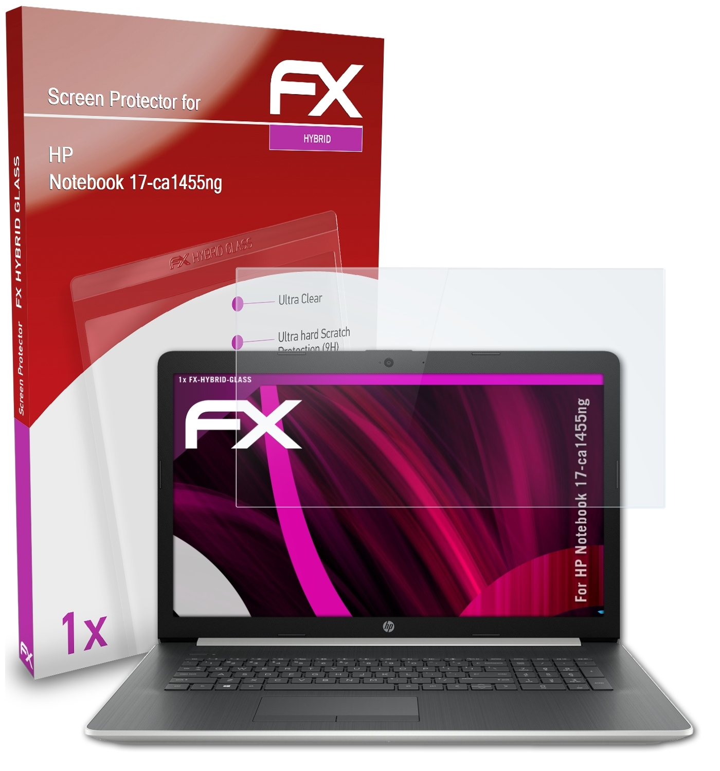 Notebook ATFOLIX HP FX-Hybrid-Glass Schutzglas(für 17-ca1455ng)