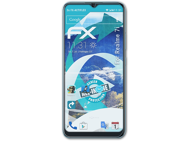 ATFOLIX 3x FX-ActiFleX Displayschutz(für Realme 7i)