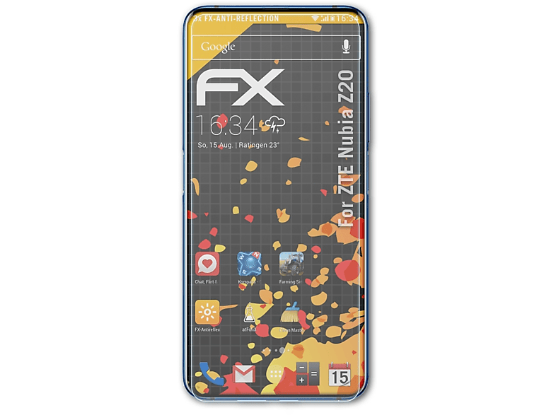 ATFOLIX 3x FX-Antireflex Displayschutz(für ZTE Nubia Z20)