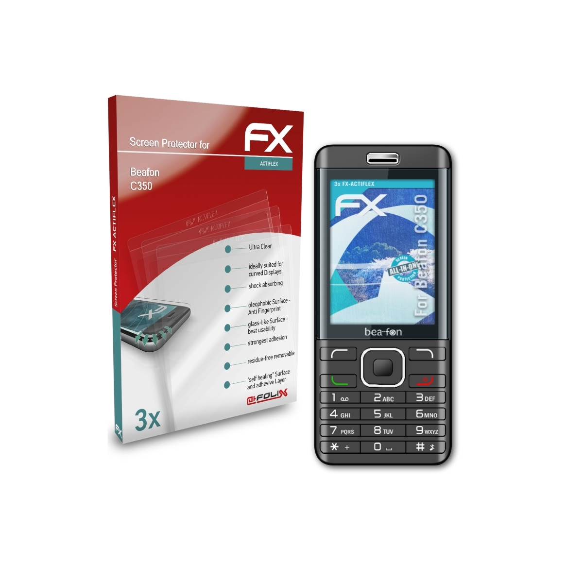 ATFOLIX 3x FX-ActiFleX Displayschutz(für C350) Beafon