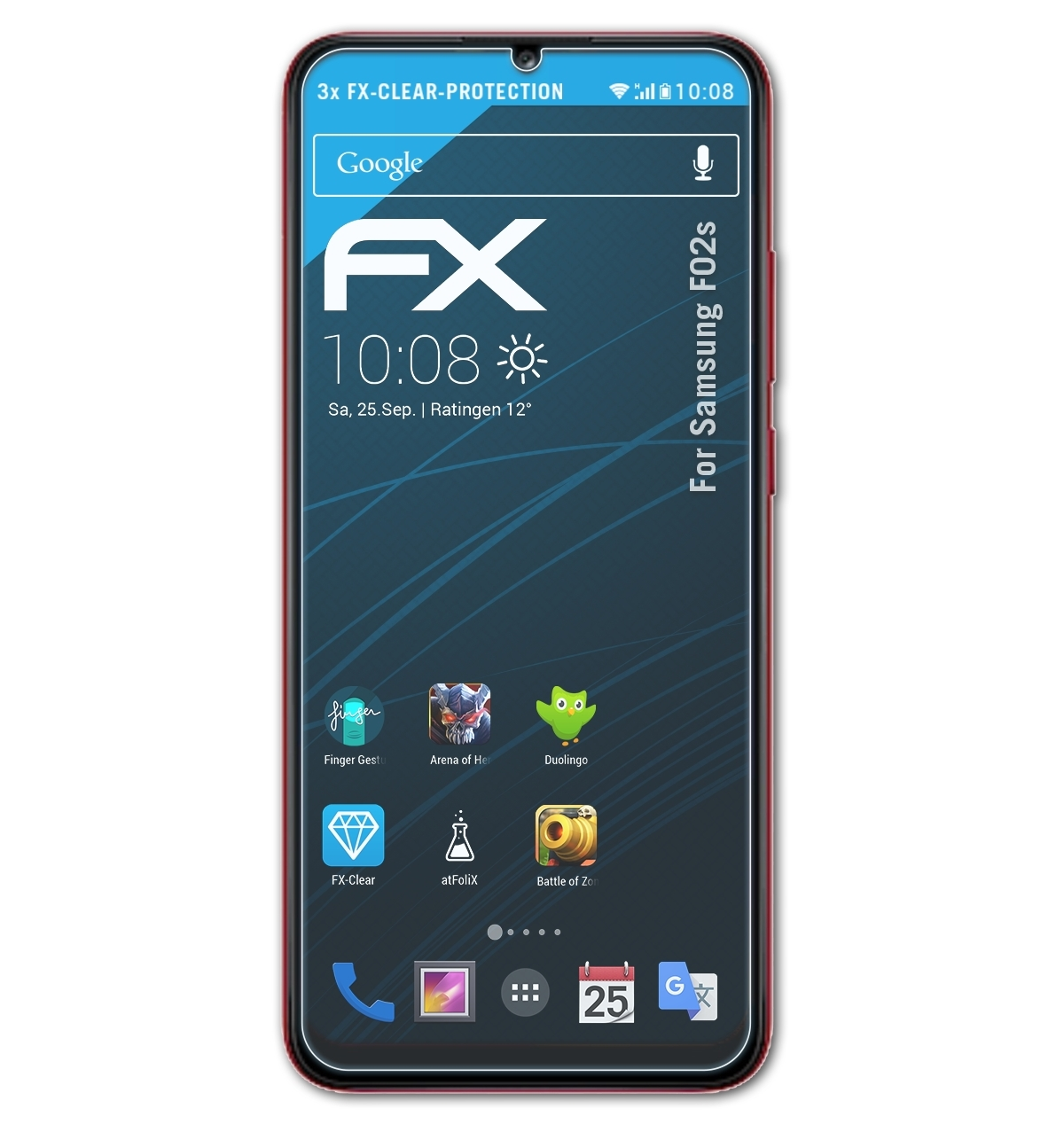 ATFOLIX 3x F02s) Displayschutz(für Samsung FX-Clear