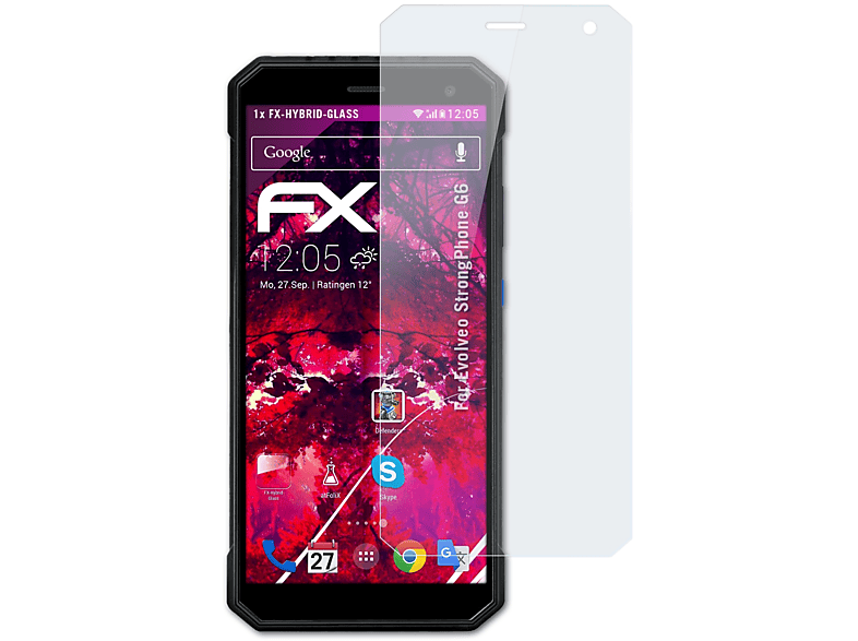 ATFOLIX FX-Hybrid-Glass Schutzglas(für Evolveo G6) StrongPhone