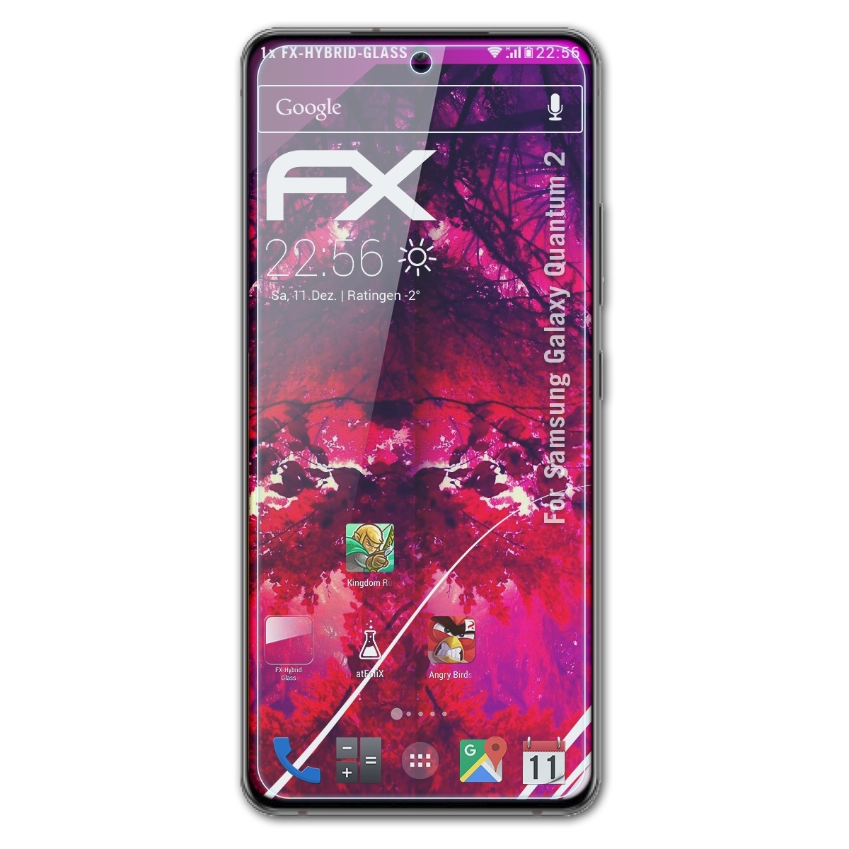 ATFOLIX FX-Hybrid-Glass Schutzglas(für Samsung Galaxy Quantum 2)