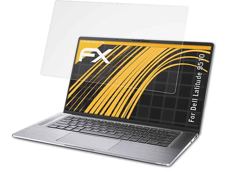 ATFOLIX 2x FX-Antireflex Displayschutz(für Dell Latitude 9510)