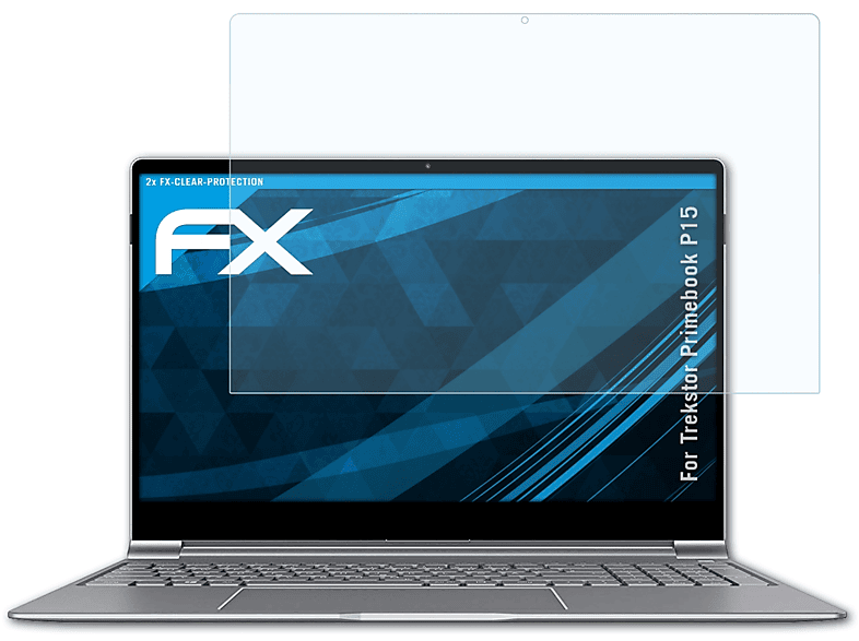 ATFOLIX 2x FX-Clear Displayschutz(für Trekstor Primebook P15)