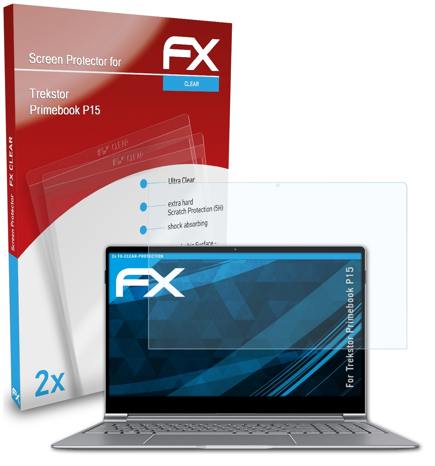 FX-Clear 2x Primebook Displayschutz(für Trekstor ATFOLIX P15)