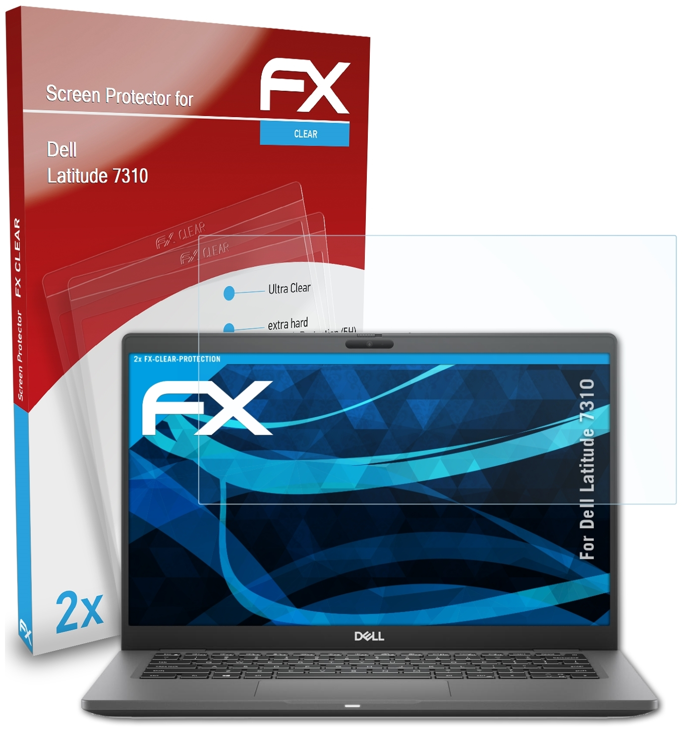 ATFOLIX 2x FX-Clear Displayschutz(für Dell Latitude 7310)
