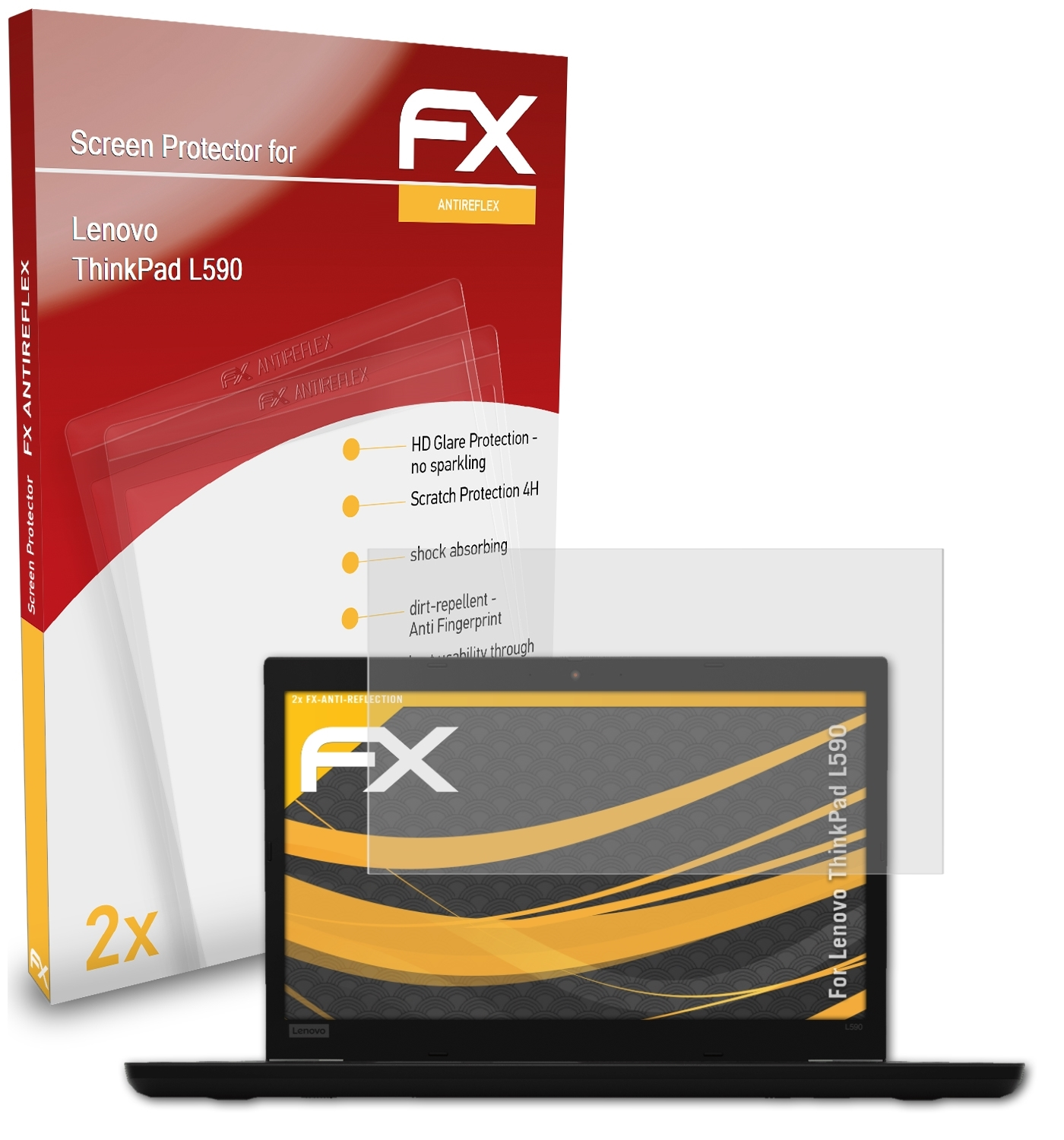 L590) Lenovo 2x ThinkPad FX-Antireflex Displayschutz(für ATFOLIX