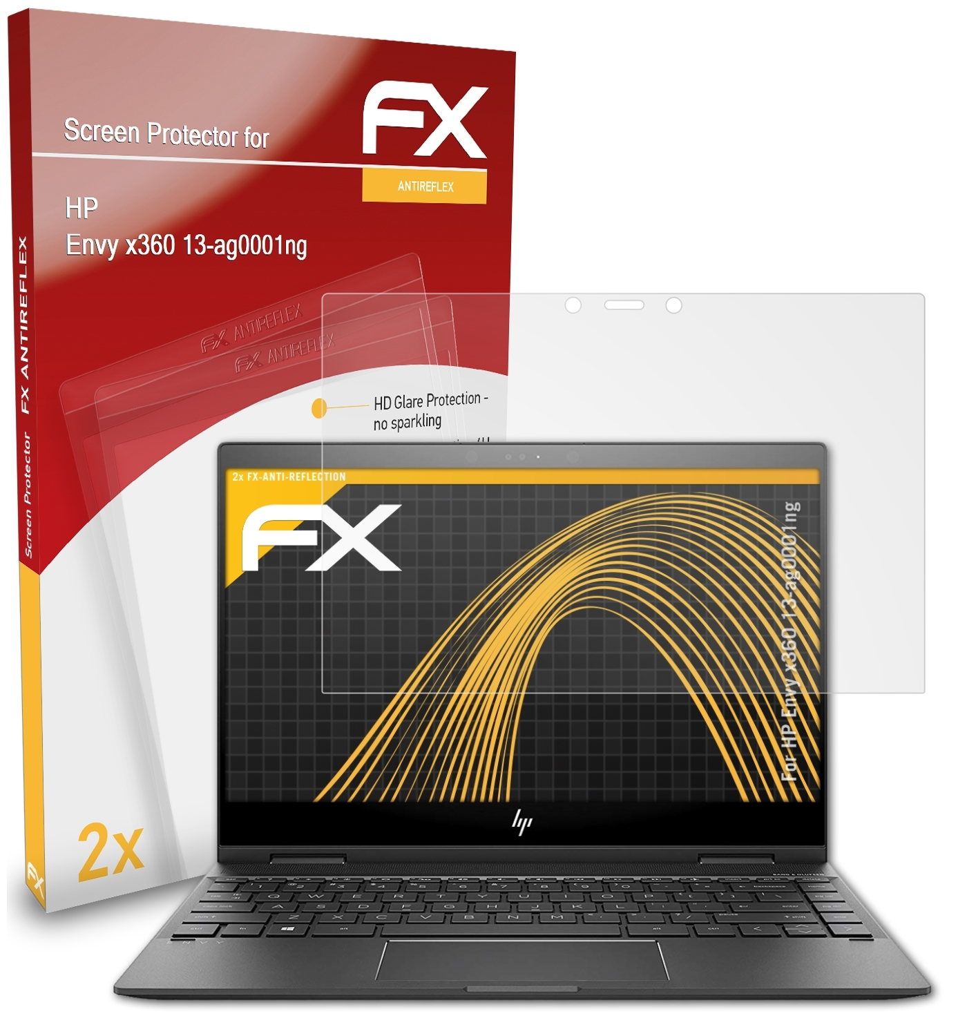 ATFOLIX 2x FX-Antireflex Displayschutz(für Envy HP x360 13-ag0001ng)