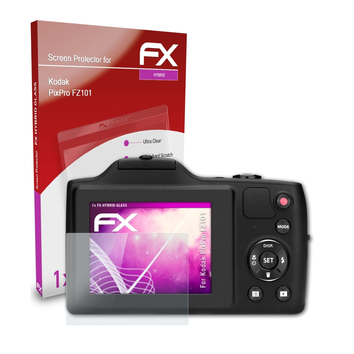 FZ101) ATFOLIX Kodak PixPro FX-Hybrid-Glass Schutzglas(für