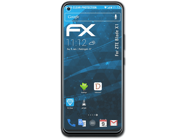 ATFOLIX 3x FX-Clear Displayschutz(für X1) Blade ZTE