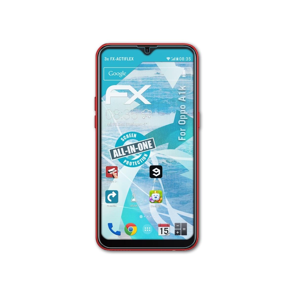 ATFOLIX FX-ActiFleX A1k) Oppo 3x Displayschutz(für