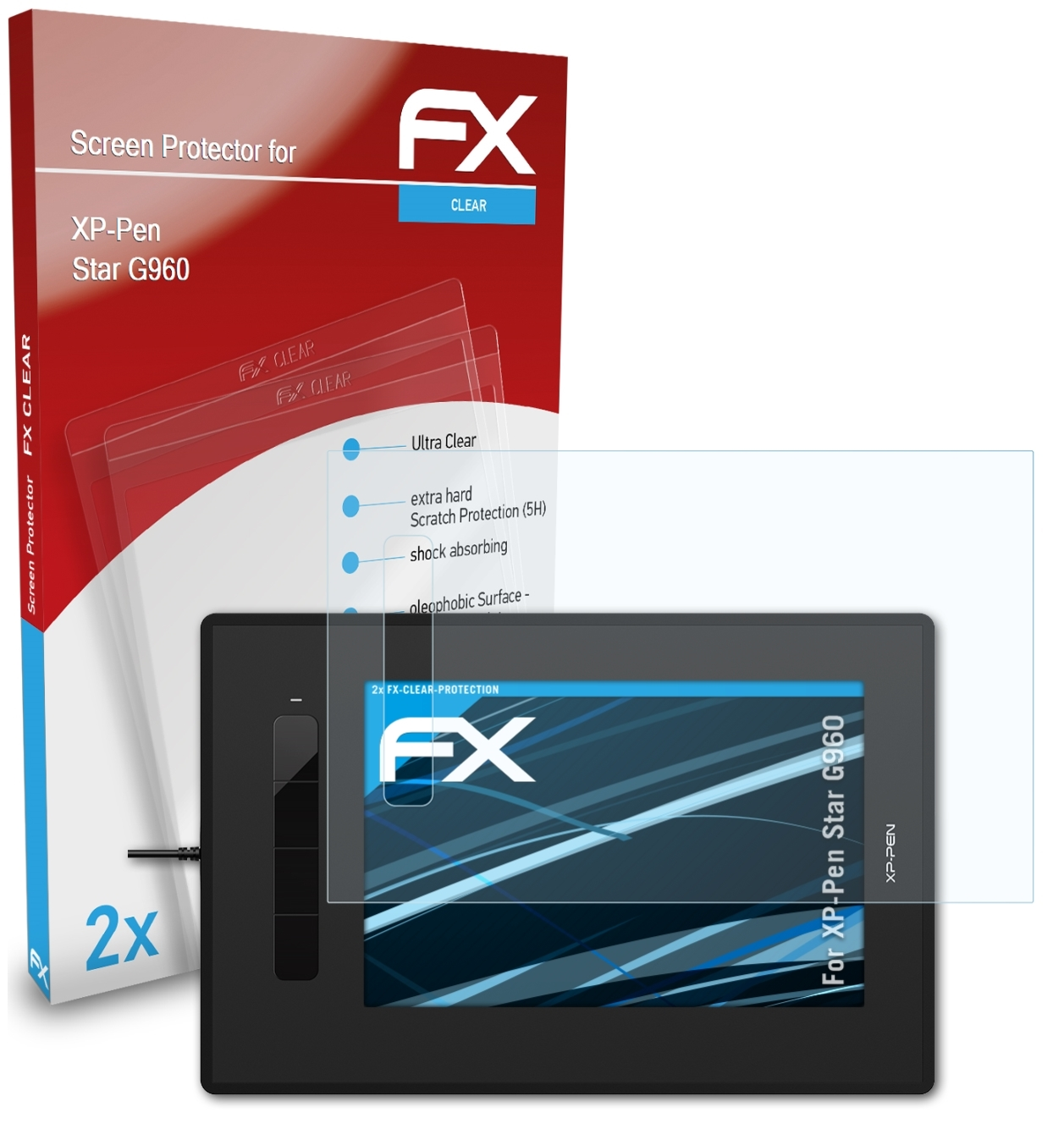 FX-Clear XP-PEN Star Displayschutz(für ATFOLIX 2x G960)