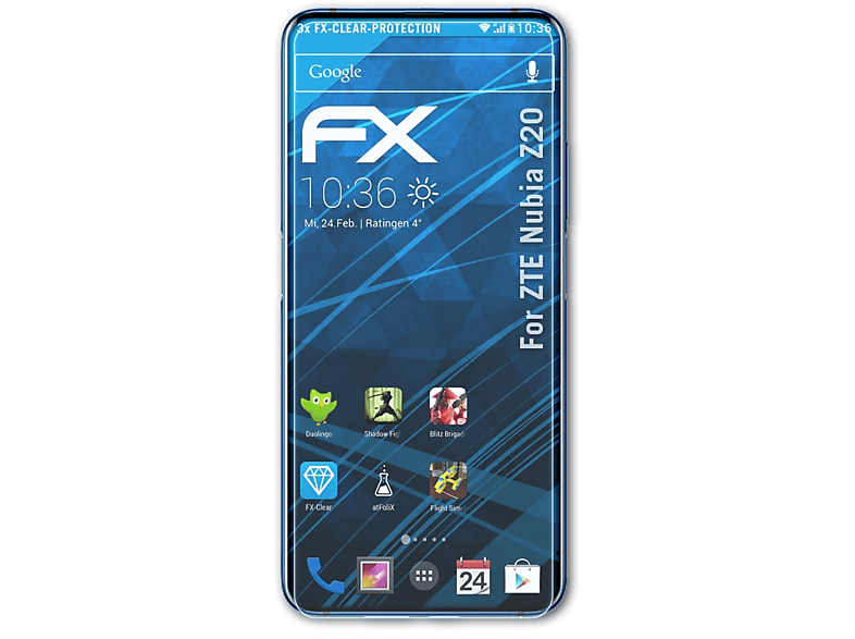 ATFOLIX 3x FX-Clear Displayschutz(für ZTE Nubia Z20)