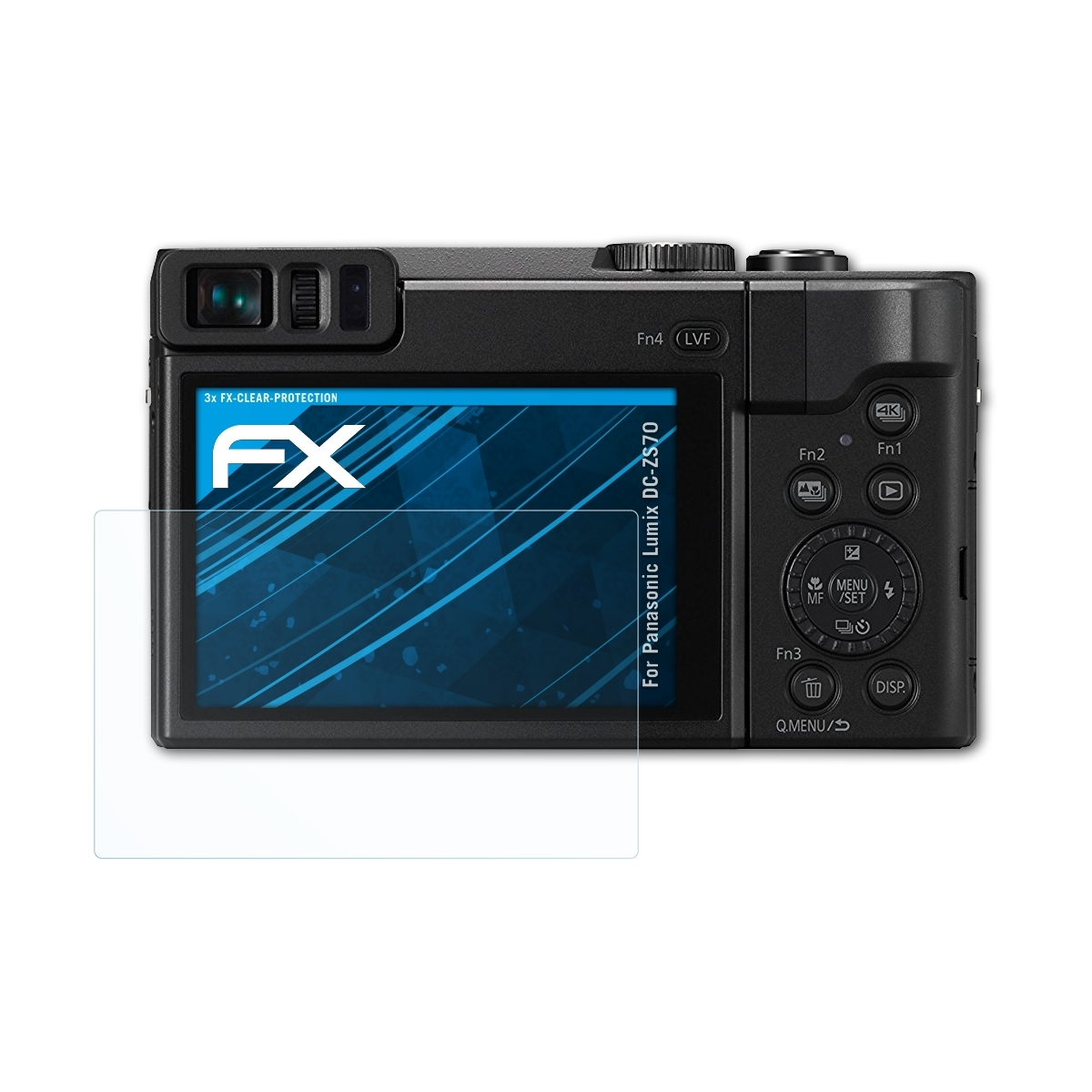 ATFOLIX 3x FX-Clear Displayschutz(für Panasonic DC-ZS70) Lumix