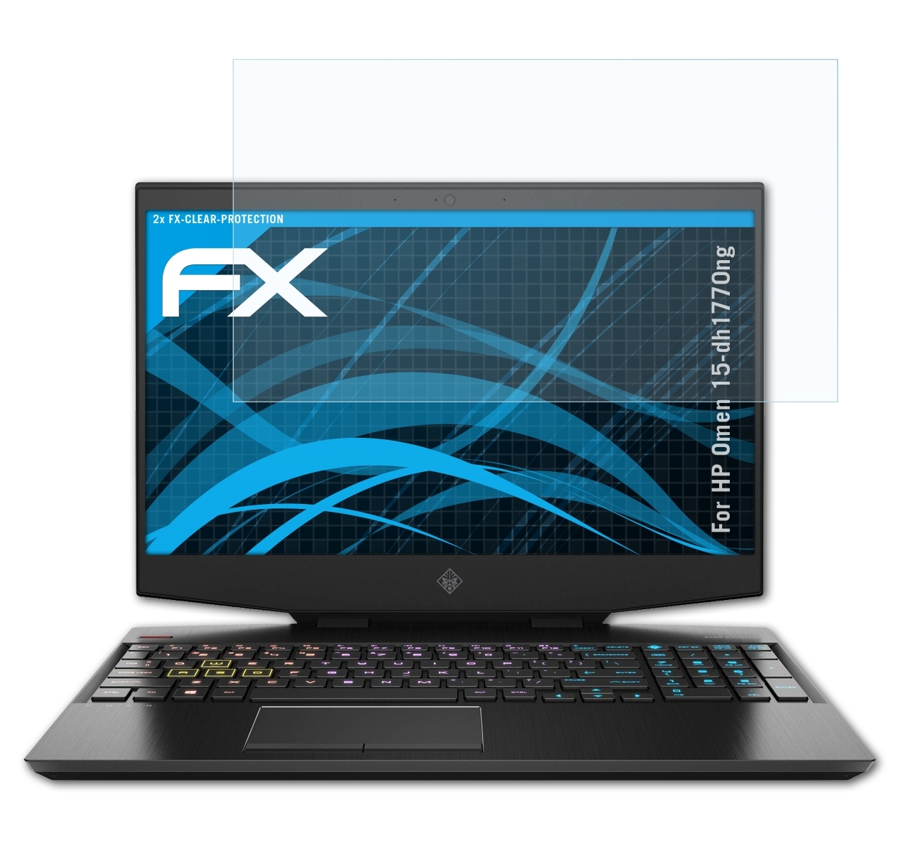 ATFOLIX 2x FX-Clear Displayschutz(für HP 15-dh1770ng) Omen
