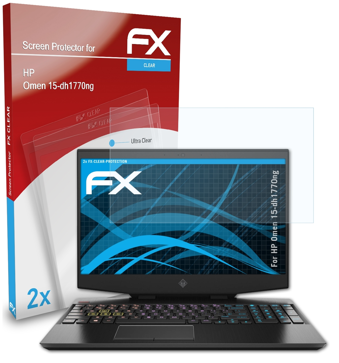 FX-Clear 2x Displayschutz(für 15-dh1770ng) Omen HP ATFOLIX