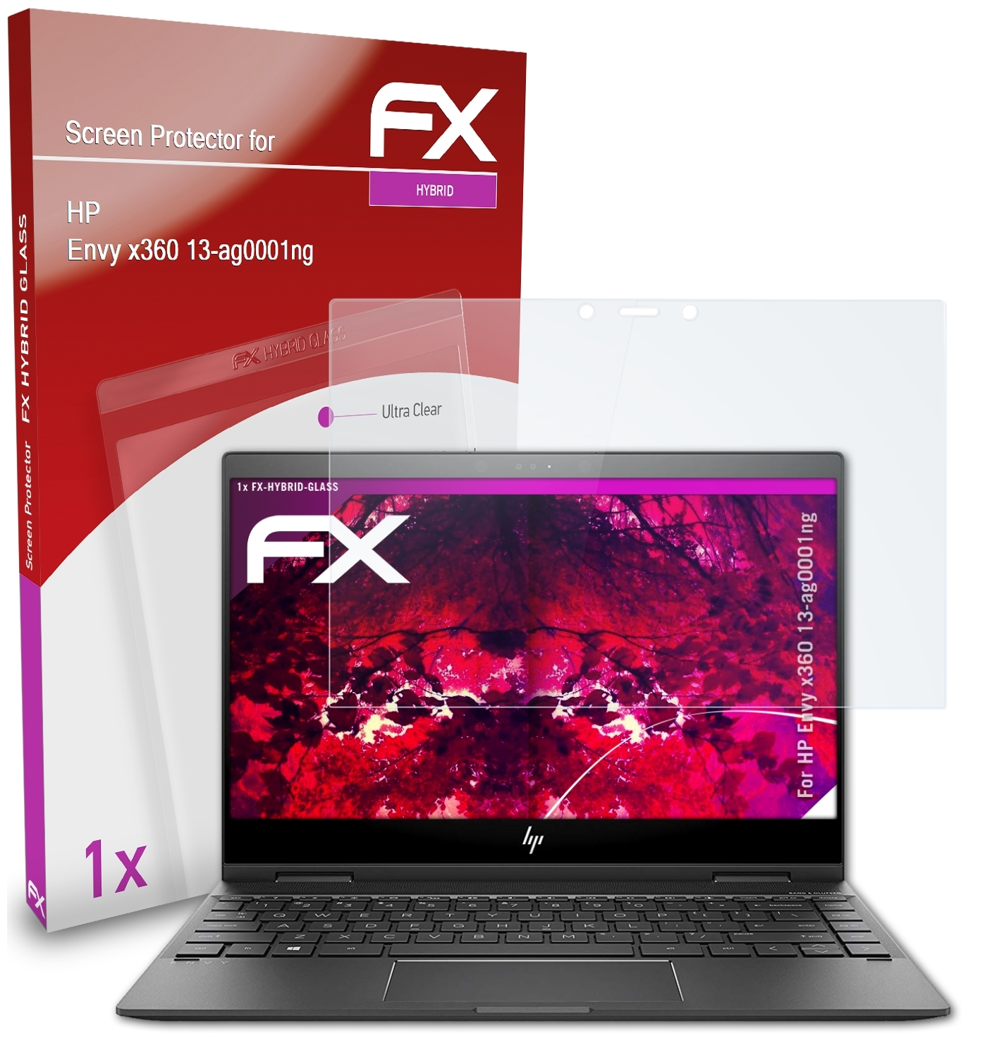 HP x360 FX-Hybrid-Glass 13-ag0001ng) ATFOLIX Envy Schutzglas(für