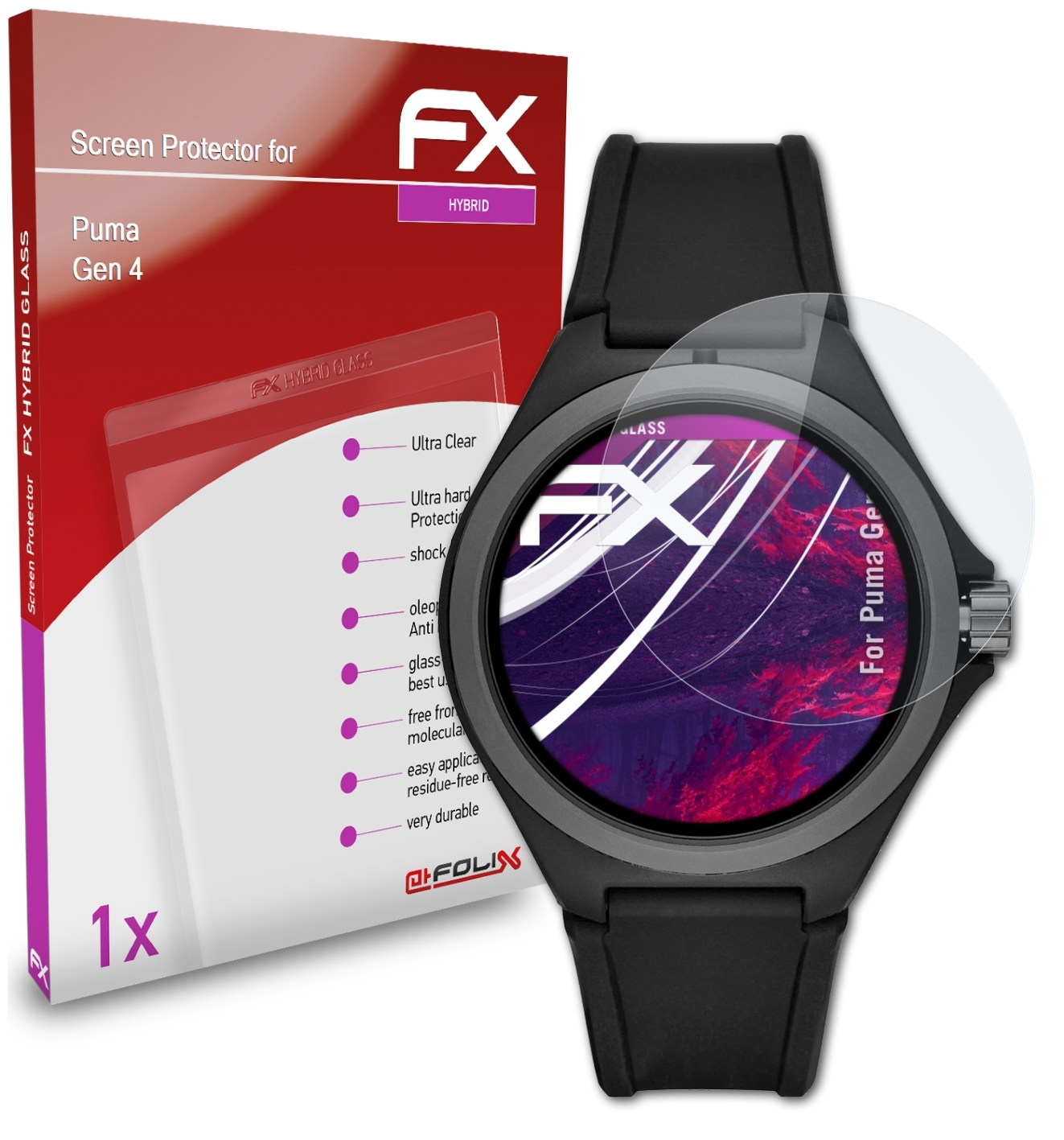 ATFOLIX FX-Hybrid-Glass Schutzglas(für Gen 4) Puma