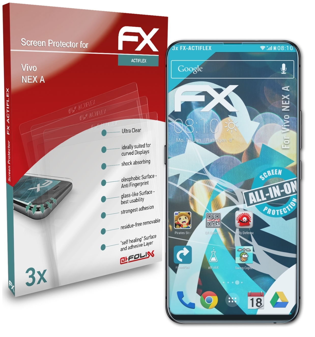 FX-ActiFleX A) ATFOLIX 3x Displayschutz(für NEX Vivo