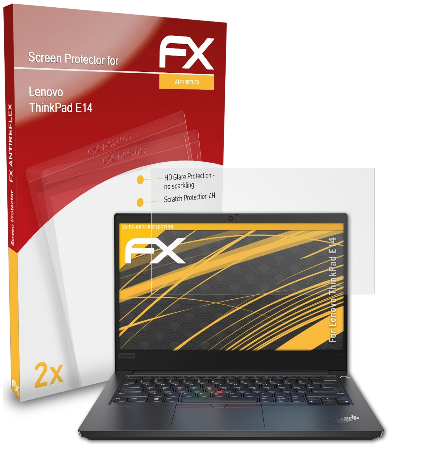 ATFOLIX 2x FX-Antireflex ThinkPad Displayschutz(für E14) Lenovo