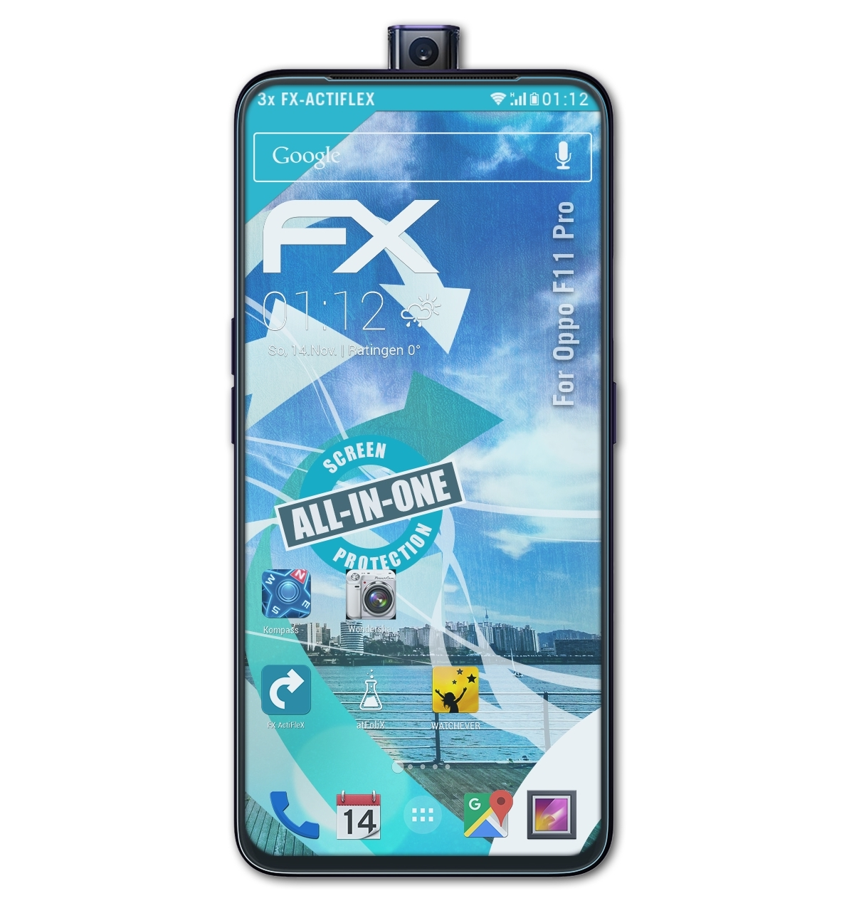 Pro) 3x F11 FX-ActiFleX Displayschutz(für ATFOLIX Oppo