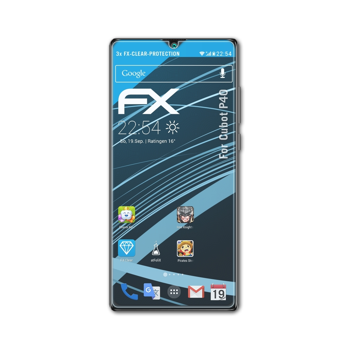 ATFOLIX 3x FX-Clear Displayschutz(für P40) Cubot