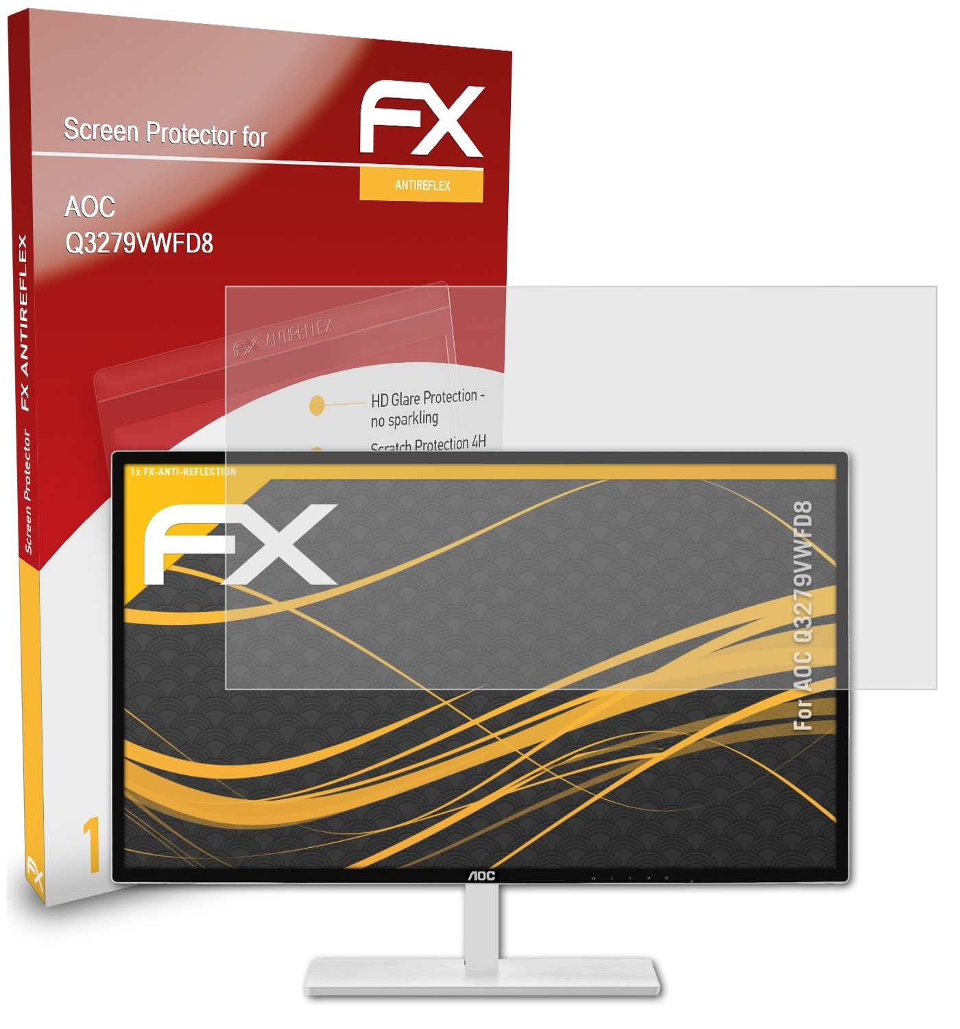ATFOLIX FX-Antireflex Displayschutz(für Q3279VWFD8) AOC